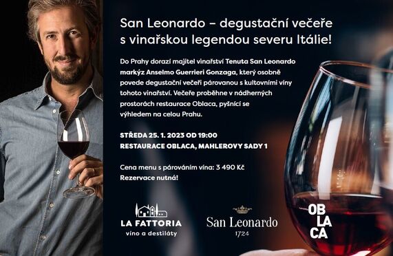 Degustační večeře San Leonardo 25.1.2023